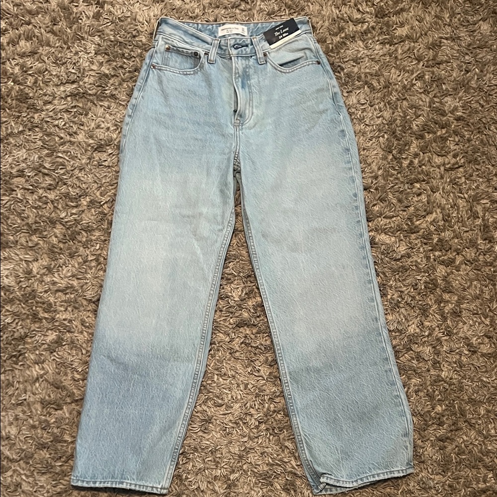 Abercrombie & Fitch high rise curve love the loose jeans 00 x-short